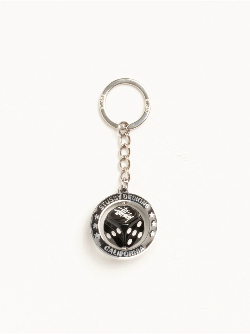 Stussy SPINNING DICE KEYCHAIN Silver